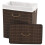 VidaXL vidaXL Bamboo Laundry Bin Rectangular Dark Brown Clothes Storage Cabinet Unit 5