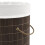 VidaXL vidaXL Bamboo Laundry Bin Round Dark Brown Washing Clothes Storage Hamper 6