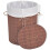vidaXL Bamboo Laundry Bin Oval Brown Washing Clothes Basket Box Space Saving 4