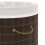VidaXL vidaXL Bamboo Laundry Bin Oval Dark Brown Clothes Storage Basket Hamper Unit 4