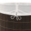 VidaXL vidaXL Bamboo Laundry Bin Oval Dark Brown Clothes Storage Basket Hamper Unit 5