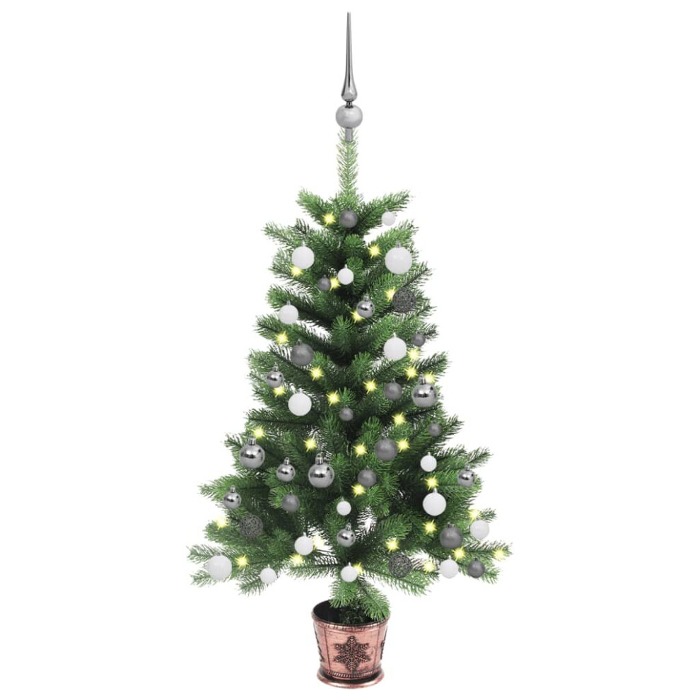Vidaxl Artificial Pre-Lit Christmas Tree With Ball Set Artificial Tree Green