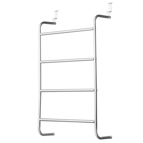 Direct Online Houseware 4 Tier Over the Door Towel Rack in Silver Powder Coating 1