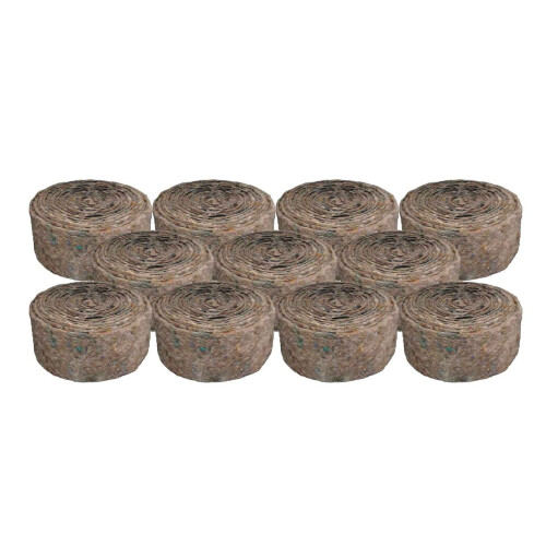 (10) Pipe Insulation Wool Felt Hair Pipe Wrap Lagging 7M Roll 15mm 22mm 28mm