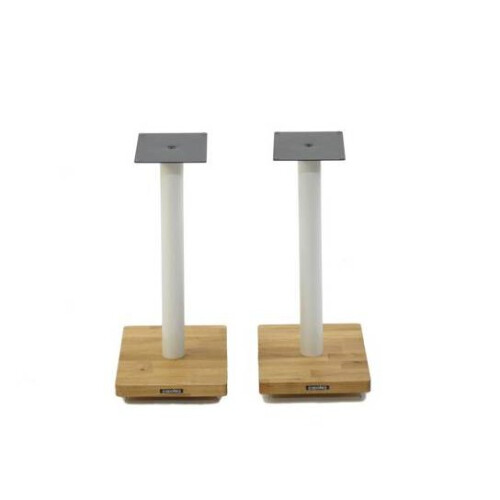 (Natural Oak/White Pole) Apollo Cyclone 5 Speaker Stands