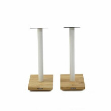 (Natural Oak/White Pole) Apollo Cyclone 6 Speaker Stands