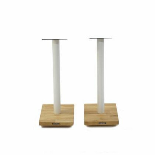 (Natural Oak/White Pole) Apollo Cyclone 6 Speaker Stands