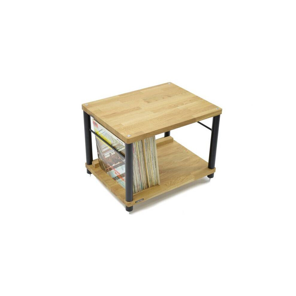 (Black/Natural Oak) Apollo Storm 6 2 Shelf Vinyl Storage Module Black 5060151299567