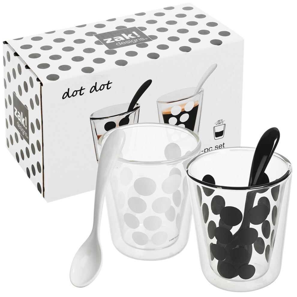 (8 Pcs (4 Cups 4 Spoons), Black & White) 4/8/12 Pcs Coffee Tea Resistant Cups Mugs Glasses