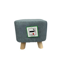 (Grey) Hampton & Stewart Small Square FootStool