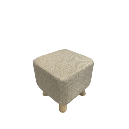 (Beige) Hampton & Stewart Small Square FootStool 2