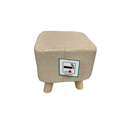 (Beige) Hampton & Stewart Small Square FootStool 1