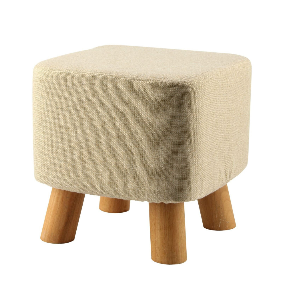 (Beige) Hampton & Stewart Small Square FootStool