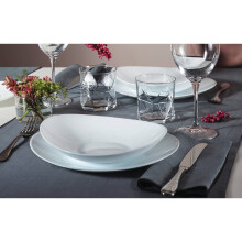 (18 pc Bormioli Prometeo Dinner Set) Bormioli Rocco 18 Pcs Glass Dinner Sets Dining Plates