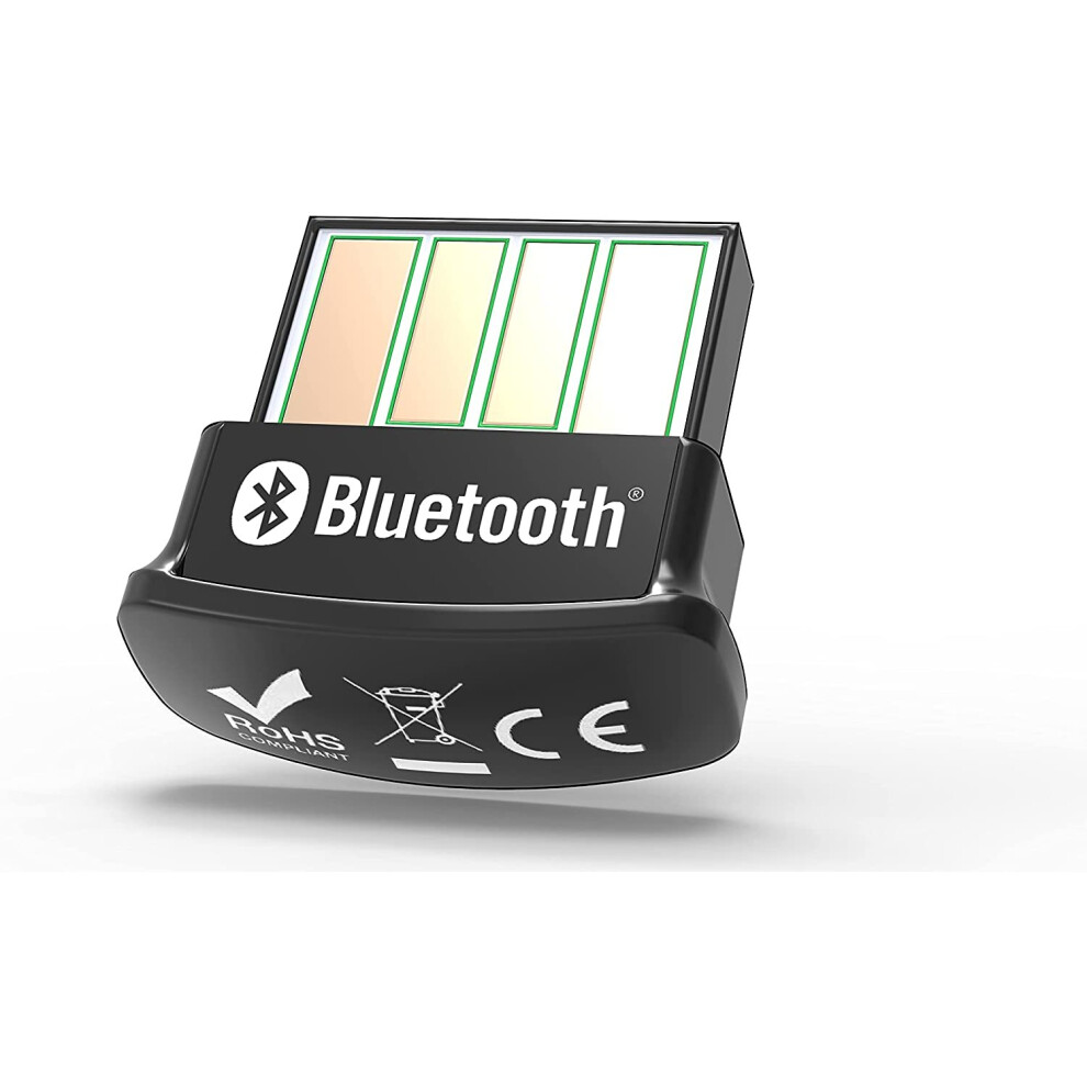 Sudoo Bluetooth 5.0 Dongle Edr Adapter Usb Micro Receiver For Pc Long Range For Windows 10/8.1/8/7/Xp 5060796020021