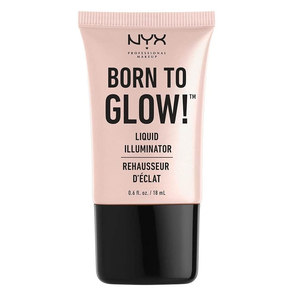 NYX Professional Makeup Born To Glow Liquid Illuminator, Liquid Shimmer Makeup, Highlighter, Foundation Base, Vegan Formula, Shade: Sun Beam