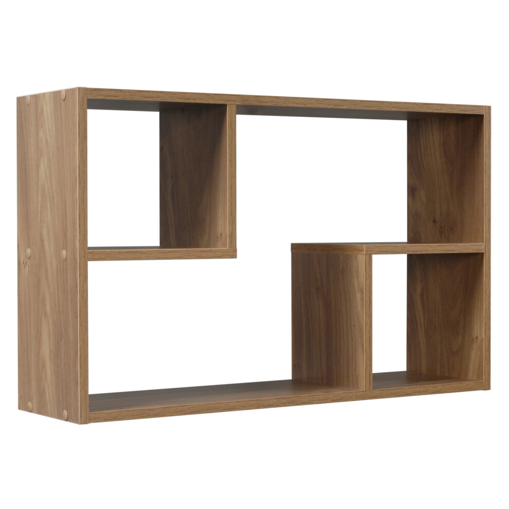 (Oak) Nyborg Wood Floating Shelf Display Unit Book Case 5056333851098