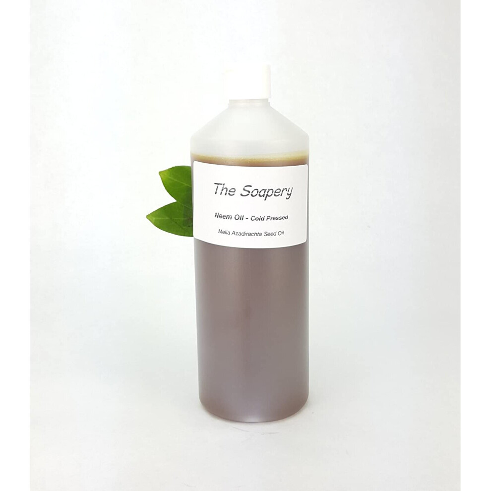 Thesoapery Neem Oil 1 Litre - Cold Pressed, Virgin, Unrefined - 100% Natural