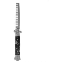 Switchblade Comb, Switchblade Pocket Comb, Switchblade Spring Folding Snap Bag Foldable Automatic Stainless Steel Hair Comb, Men's Oil Hair Styling