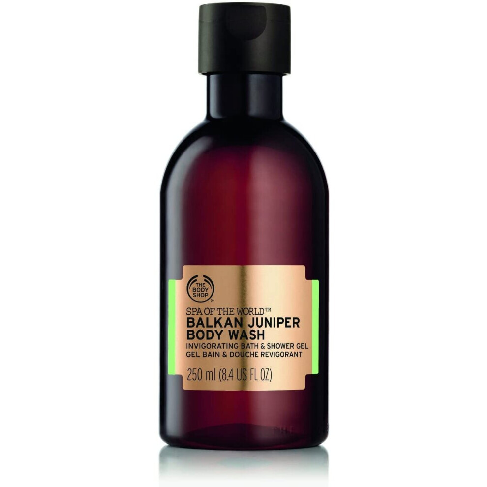 The Body Shop Spa of the World Balkan Juniper Body Wash Invigorating Bath and SHower Gel - 250ml