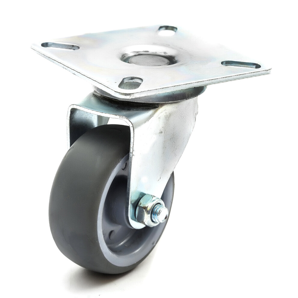 Titan Steel Unbraked 90 Degree Swivel Castor Wheel 100Kg Pu Tyre Caster Furniture 5055583093746