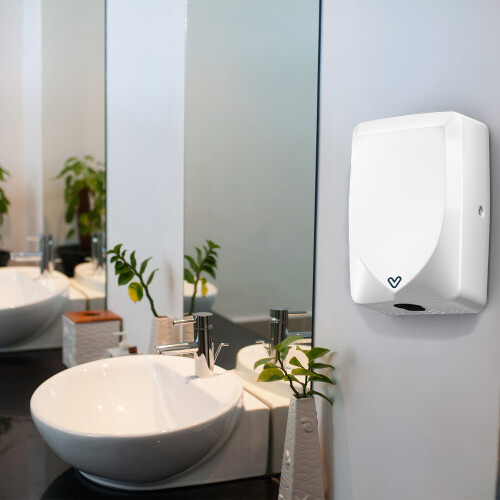 MYLEK (White) Electric Automatic Eco Hand Dryer Stainless Steel 1
