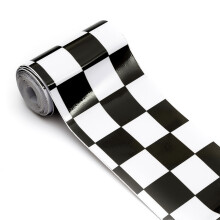 2.8M Chequered Flag Vinyl Tape Decal Sticker Black White Motorcycle