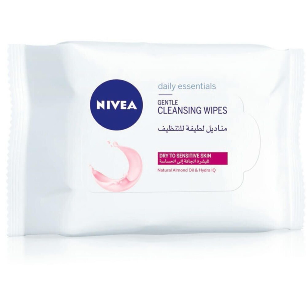 Nivea Gentle Dry to Sensitive Skin Cleansing Wipes 25's