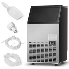 Commercial Ice Maker Machine Stainless Steel w/ Self-Cleaning Function