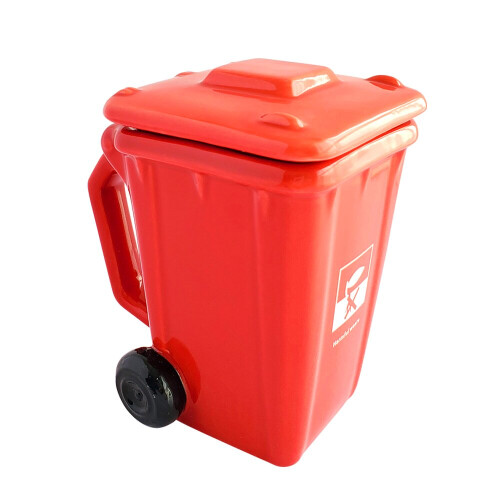 (Blue) 400ml creative mug trash can shape ceramic coffee 2