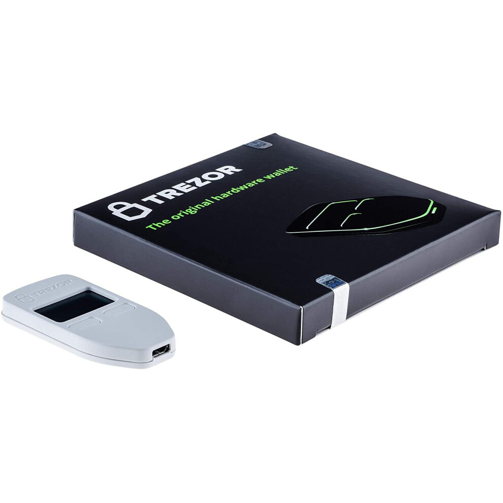 Trezor Model One - Cryptocurrency Hardware Wallet - The Most Trusted Cold Storage for Bitcoin, Ethereum, ERC20 and many more (White)