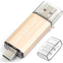 BorlterClamp 512GB USB C Flash Drive 2 in 1 OTG USB 3.0 Memory Stick for Android Smartphones Samsung Galaxy S9/S8/Note 9, Huawei honor, LG, etc,