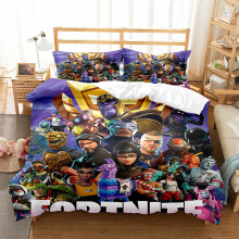 (Single(135x200 cm), 6) Fortnite Bedding Single Double Cartoon Quilt Cover Kids Quilt Cover