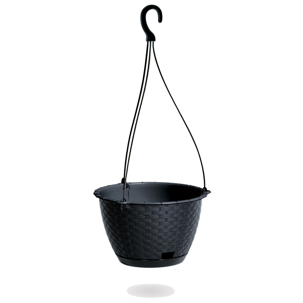 Urbn Living (, 215Mm X1) Easy Fill Plastic Garden Wall Hanging Basket Plant Anthracite