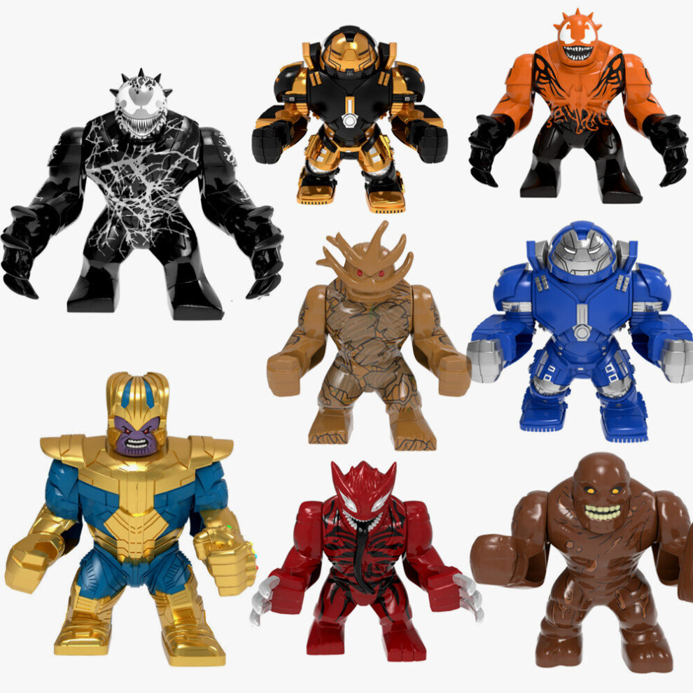 8PCS Thanos Venom Anti-Hulk Big Figures Toys Fit Lego