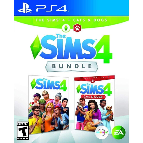 The Sims 4 Plus Cats & Dogs Bundle PS4 Game (#) - NTSC Version, PAL Compatible