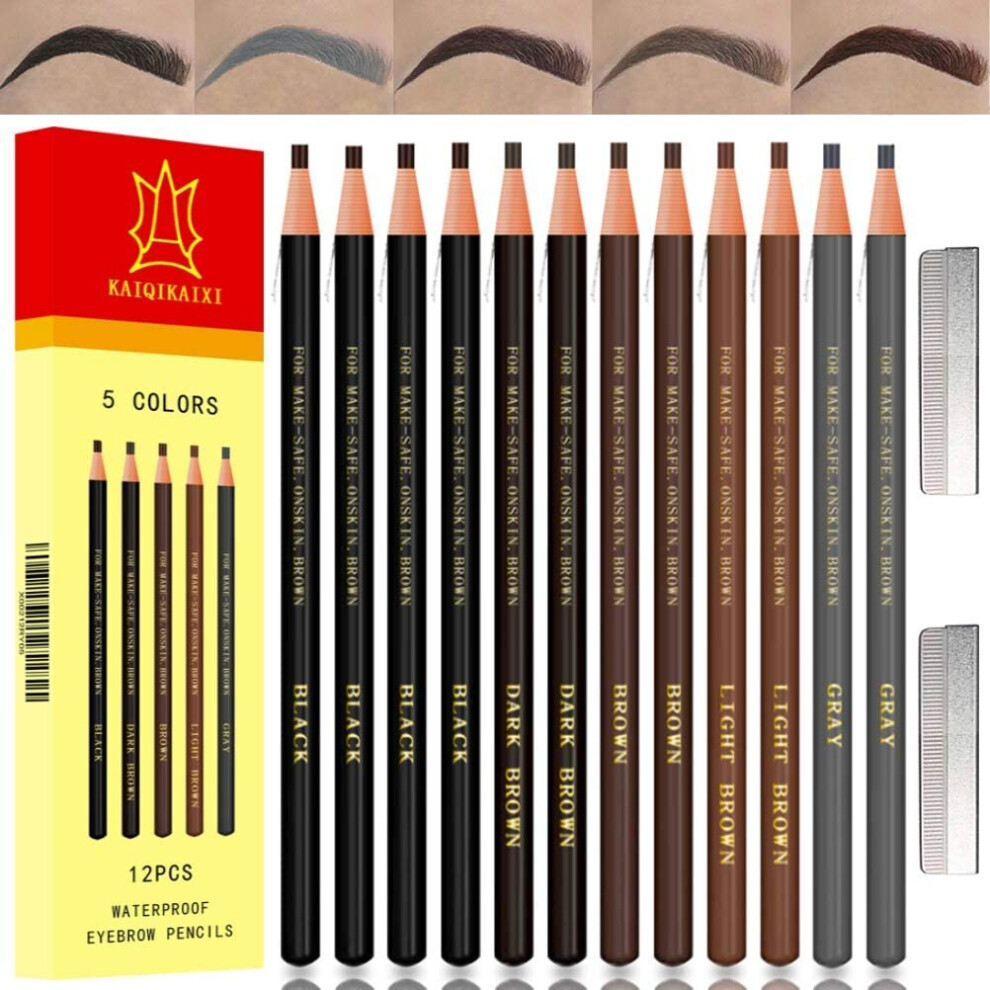 Waterproof Eyebrow Pencils Brow Pencil Set For Marking, Filling And Outlining, Tattoo Makeup And Microblading Supplies Kit-Permanent Eye Brow Liners