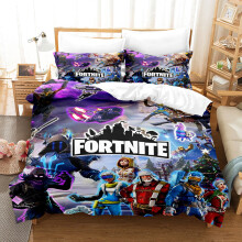 (Double(200x200 cm), 21) Fortnite Bedding Single Double Cartoon Quilt Cover Kids Quilt Cover