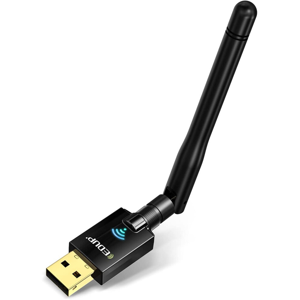 Usb Wifi Adapter 600Mbps Wireless Network Adapter With Dual Band 2.4Ghz/150Mbps+5Ghz/433Mbps 2Dbi Antenna For Desktop Windows Xp/Vista/7/8.1/10 Mac 744430500456