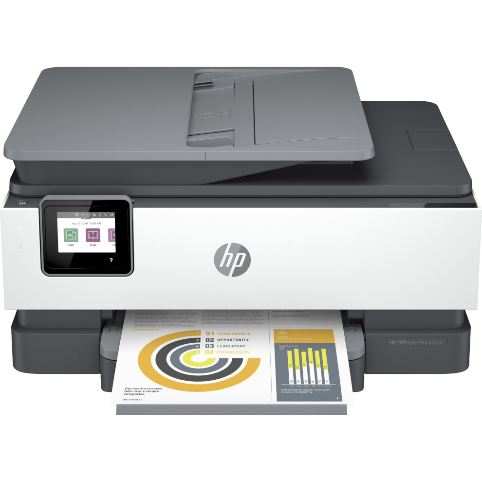 HP OfficeJet Pro HP 8024e All-in-One Printer Color Printer for Home Print copy scan fax HP+; HP Instant Ink eligible; Automatic document feeder; Two-sided printing