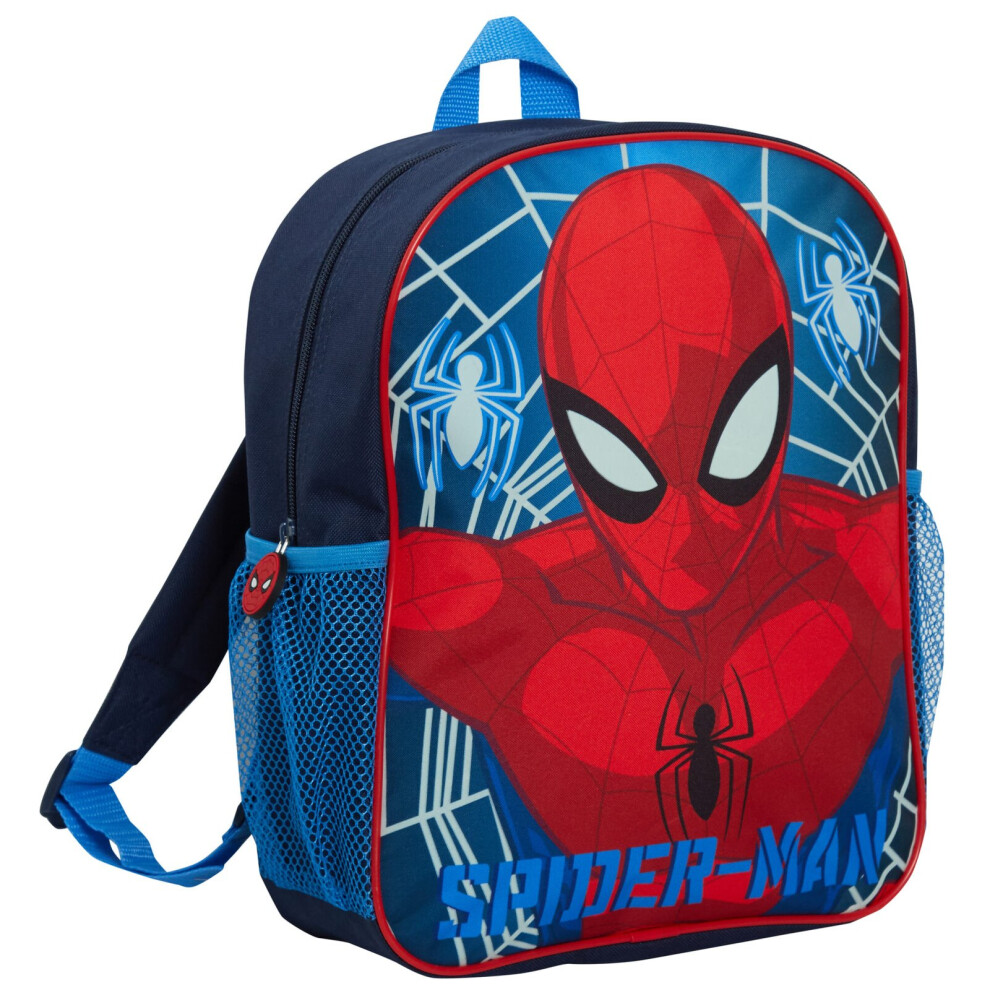 (One Size) Glow In The Dark Marvel Spiderman Backpack Travel School Rucksack Boys Lunch Bag