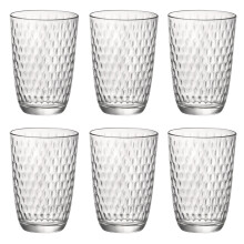 (6 Glasses) Bormioli Rocco Slot 390ml Hi-Ball Tumblers Glass