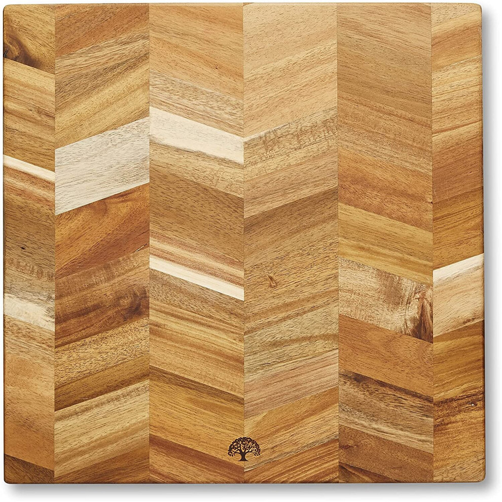 Tower Barbary And Oak Square Acacia Chopping Board Bo847024 Chevron