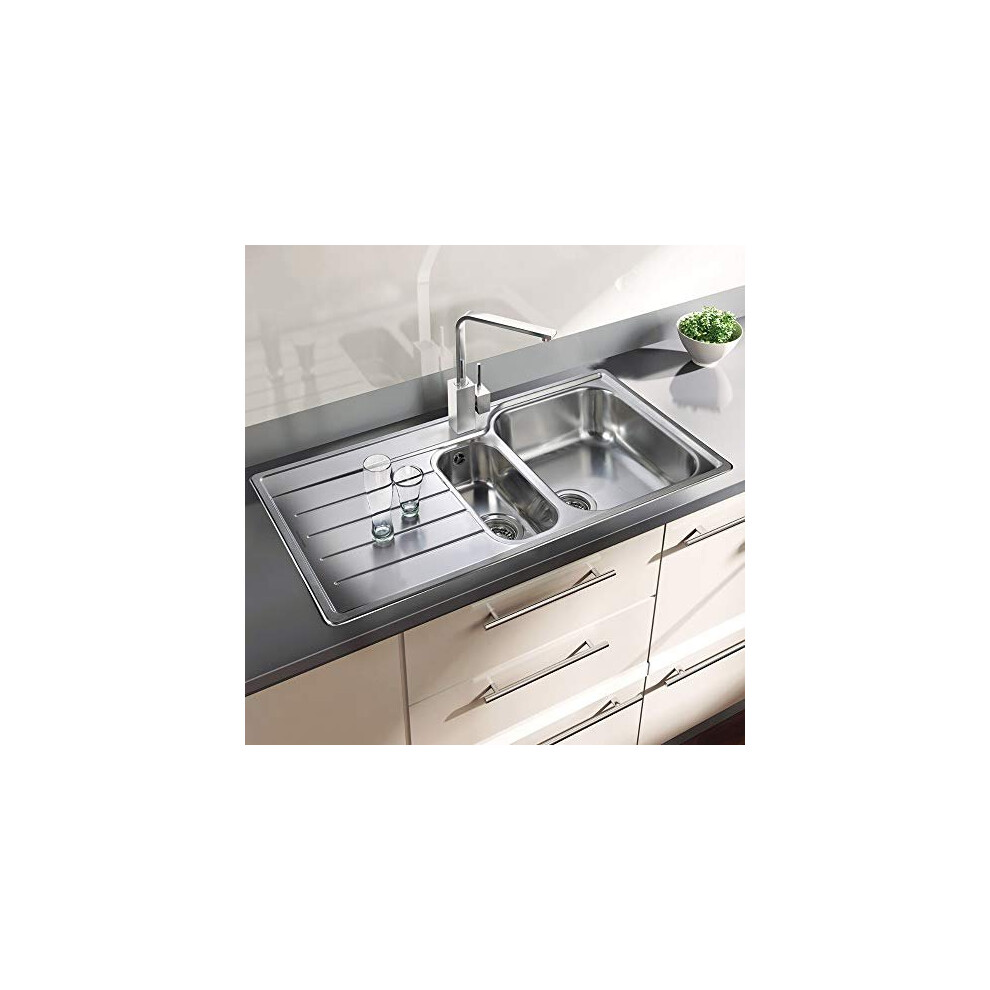 Rangemaster OL9852 Oakland 1.5 Kitchen Sink, Stainless Steel