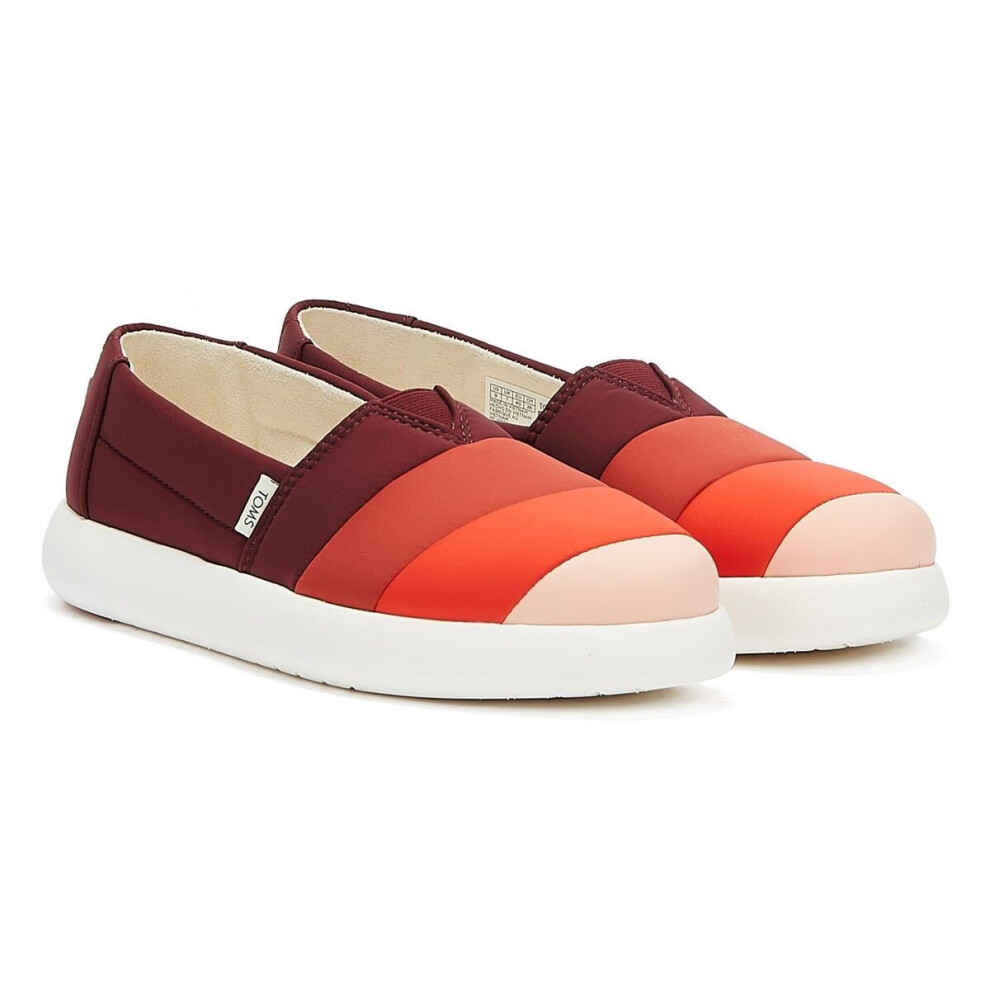 Toms (3 (Adults')) Alpargata Mallow Matte Woven Womens Red / Multi Shoes