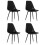 VidaXL vidaXL 4x Dining Chairs Black PP Kitchen Dining Room Dinner Chair Seating 2
