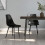 VidaXL vidaXL 2x Dining Chairs Black PP Kitchen Dining Room Dinner Chairs Seating 1