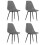 VidaXL vidaXL 4x Dining Chairs Grey PP Kitchen Dining Room Dinner Chairs Seating 2