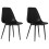 VidaXL vidaXL 2x Dining Chairs Black PP Kitchen Dining Room Dinner Chairs Seating 2