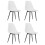 VidaXL vidaXL 4x Dining Chairs White PP Kitchen Dining Room Dinner Chair Seating 2